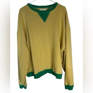 We The Free Men's Crewneck Sweater in Yellow and Green